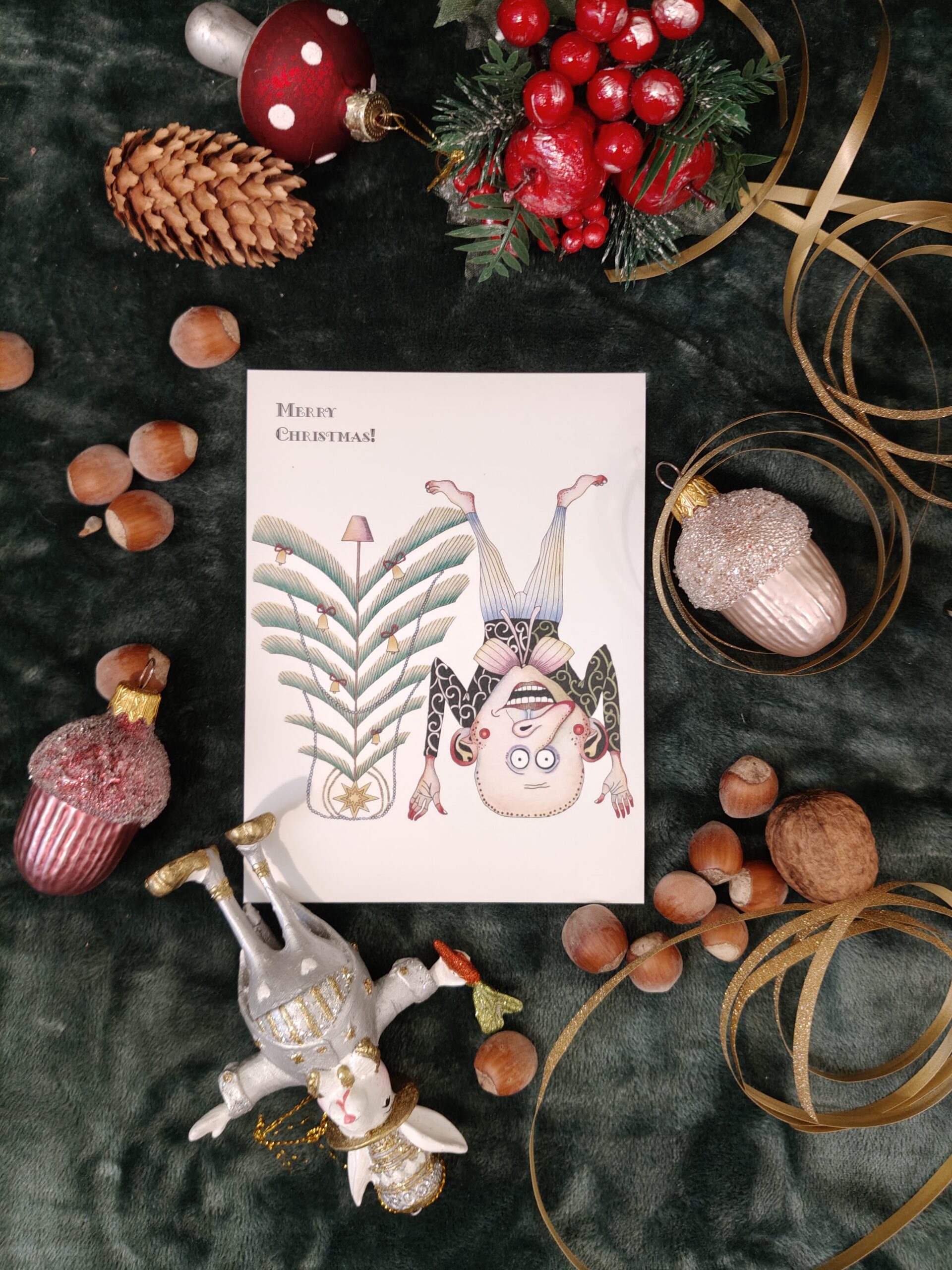 A set of "crazy" Christmas postcards - Image 9