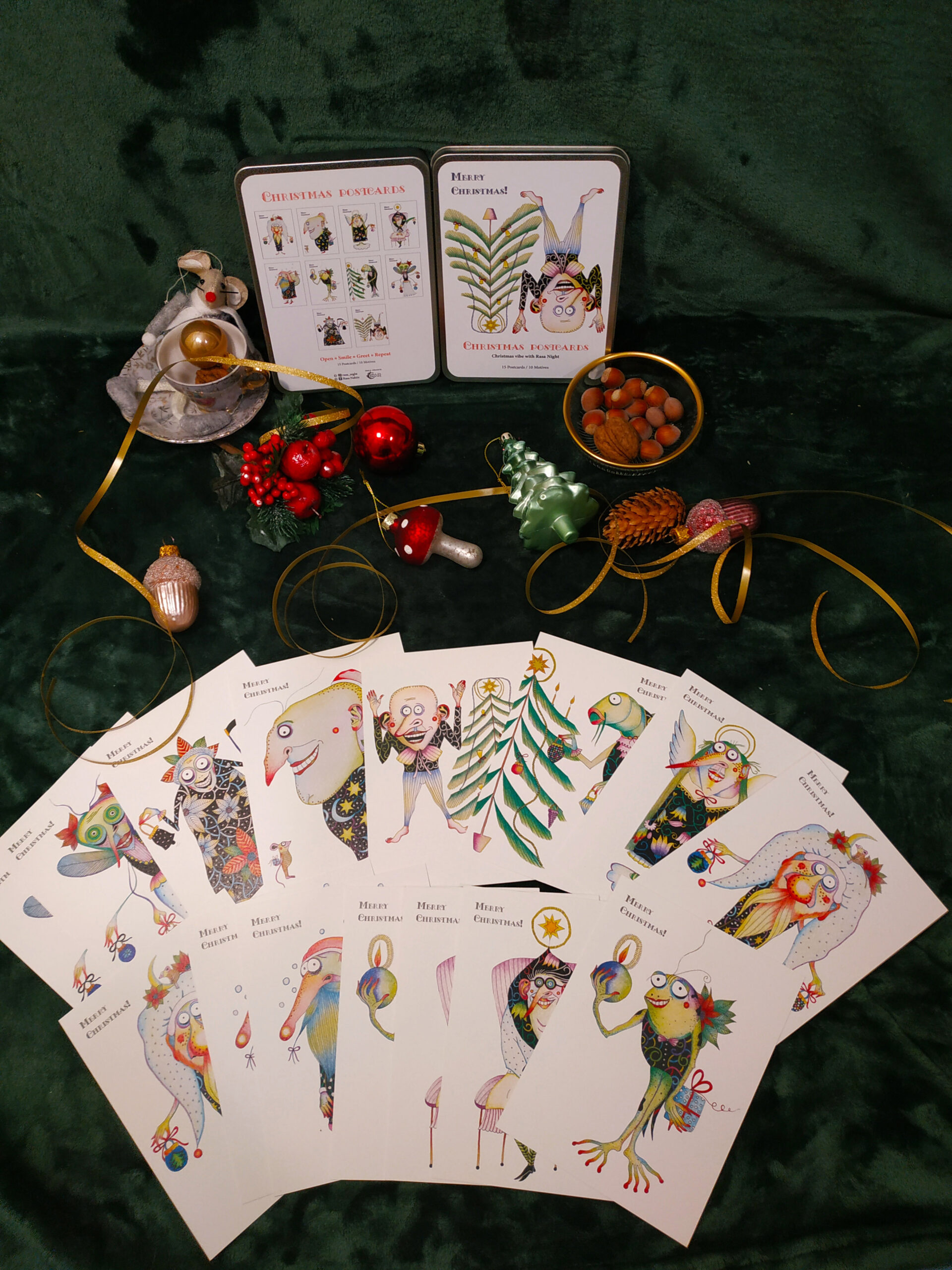 A set of "crazy" Christmas postcards - Image 17