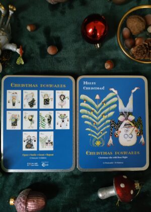 A set of "crazy" Christmas postcards