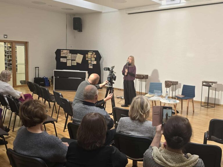 Rasa Night creative evening. Book-launch/concert of her poetry book “Yellow Fly” at P.Kriaučiūno Public Library, Marijampolė, Lithuania. 11th October 2025. The author alsoentertained the public by performing jazz songs.
