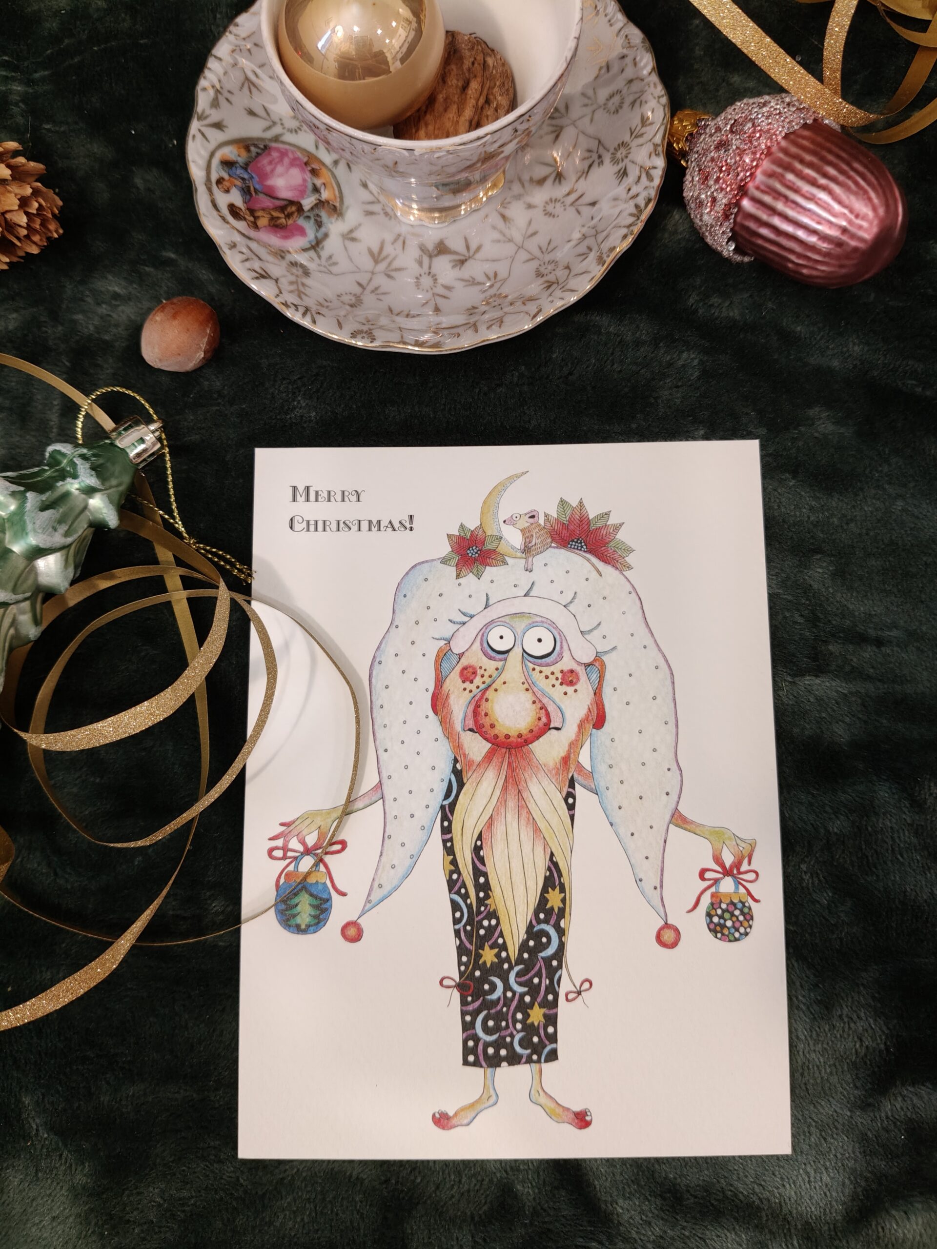 A set of "crazy" Christmas postcards - Image 16