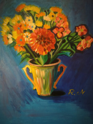 Painted postcards - flowers