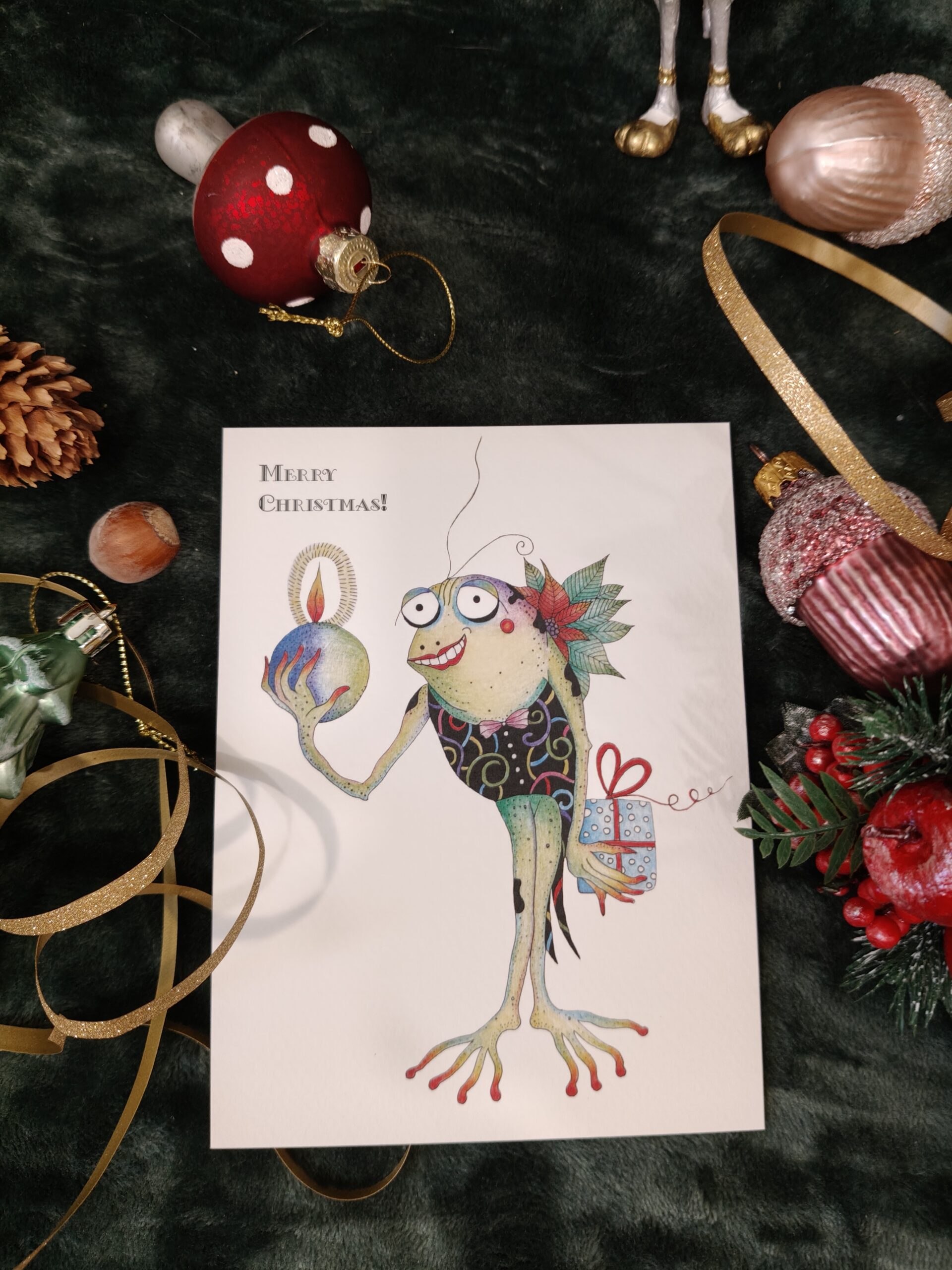 A set of "crazy" Christmas postcards - Image 12