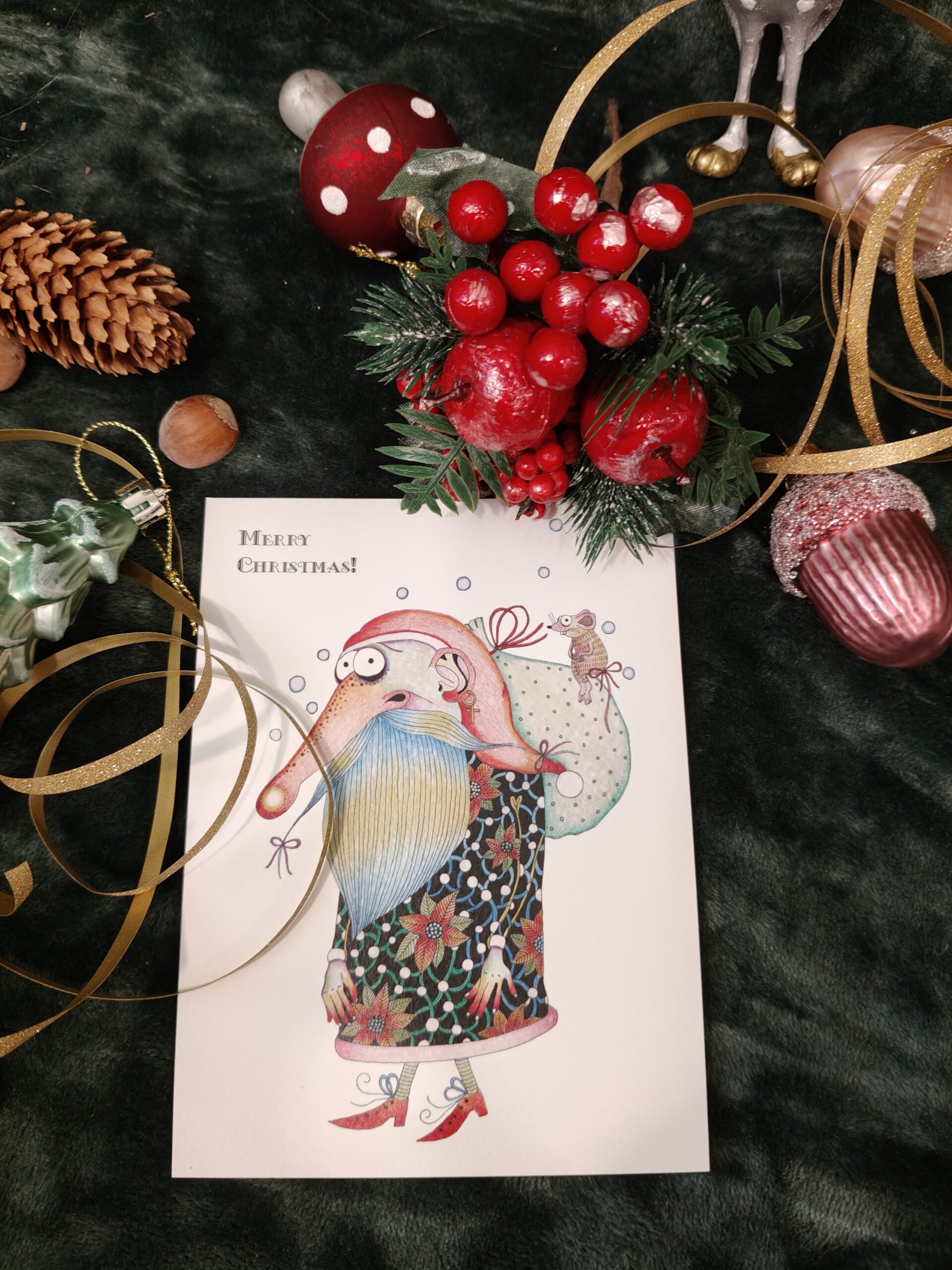 A set of "crazy" Christmas postcards - Image 25