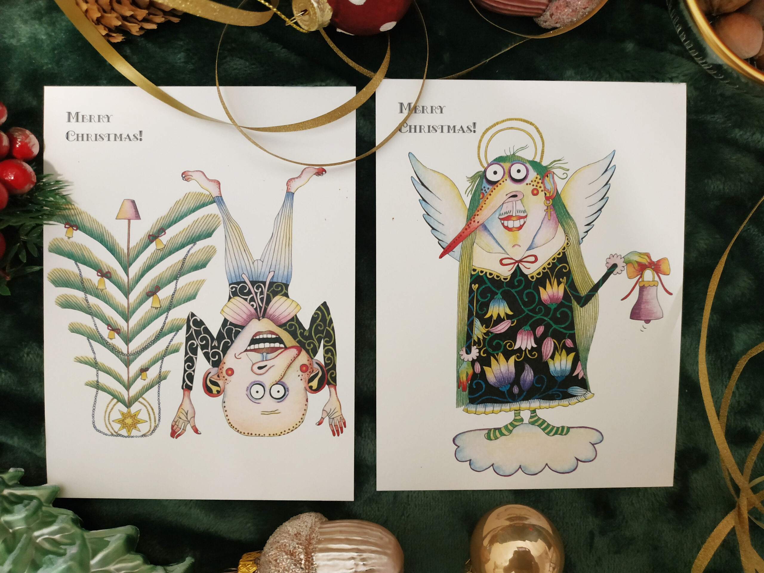 A set of "crazy" Christmas postcards - Image 18