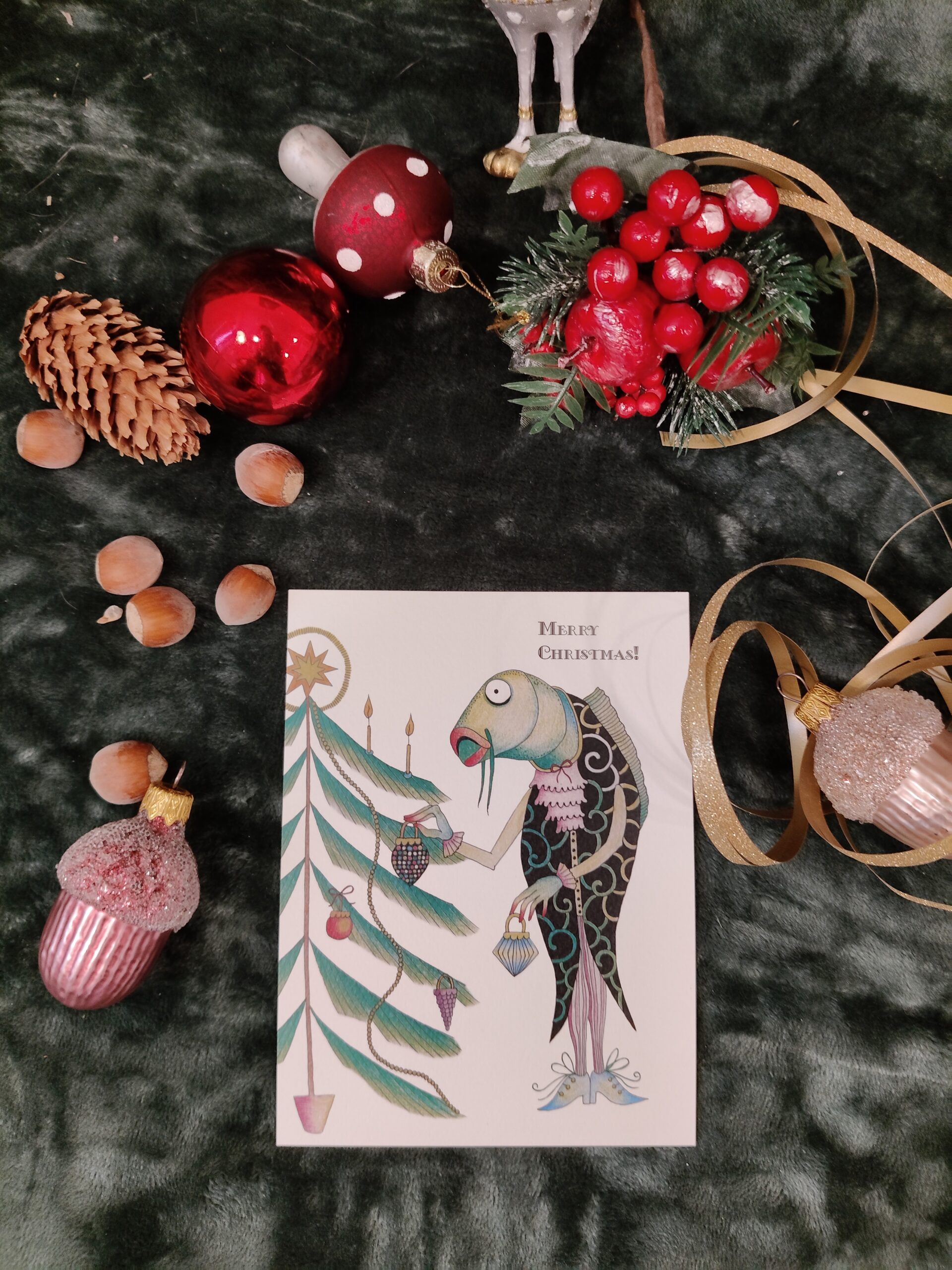 A set of "crazy" Christmas postcards - Image 15