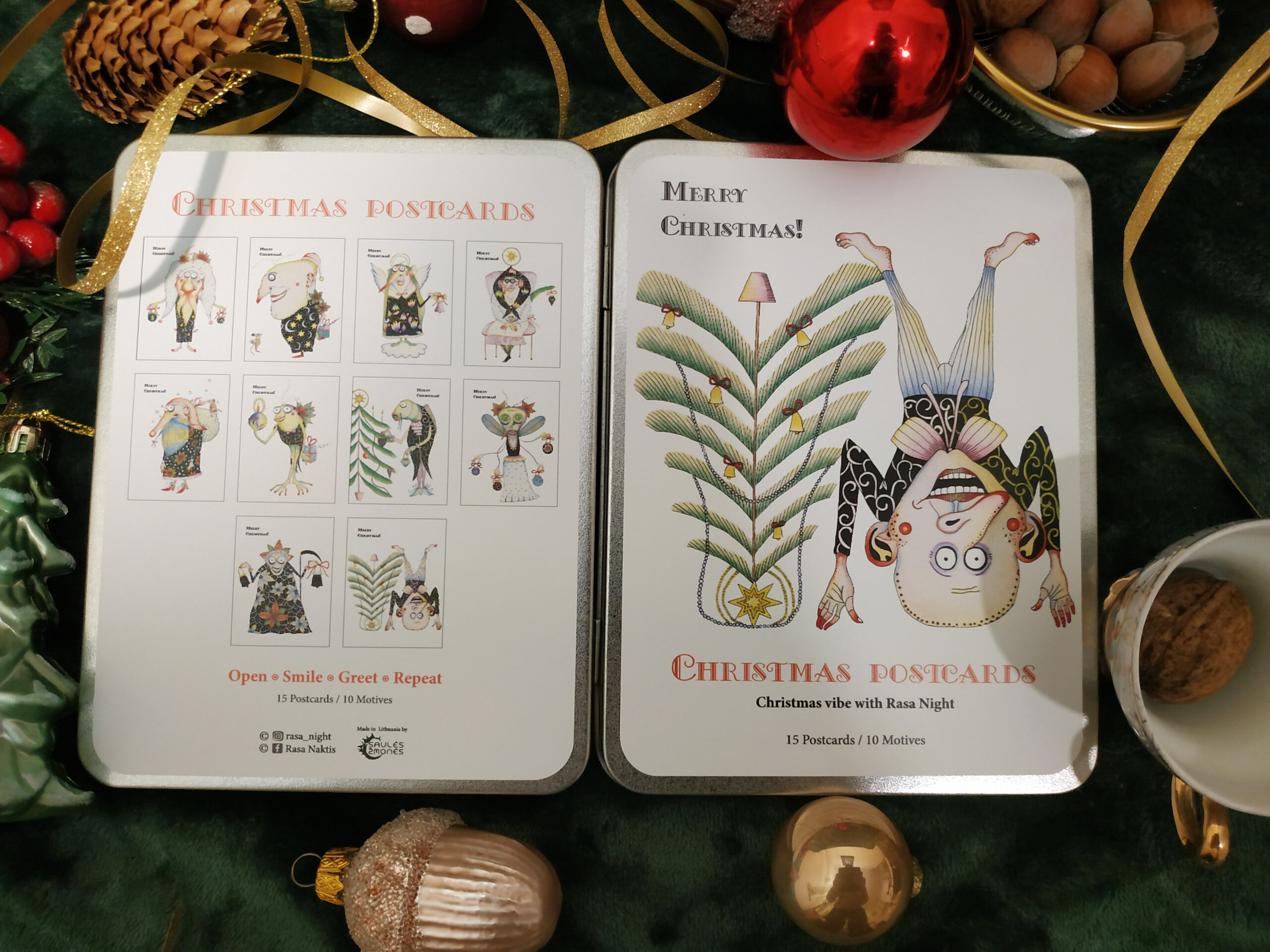 A set of "crazy" Christmas postcards - Image 8
