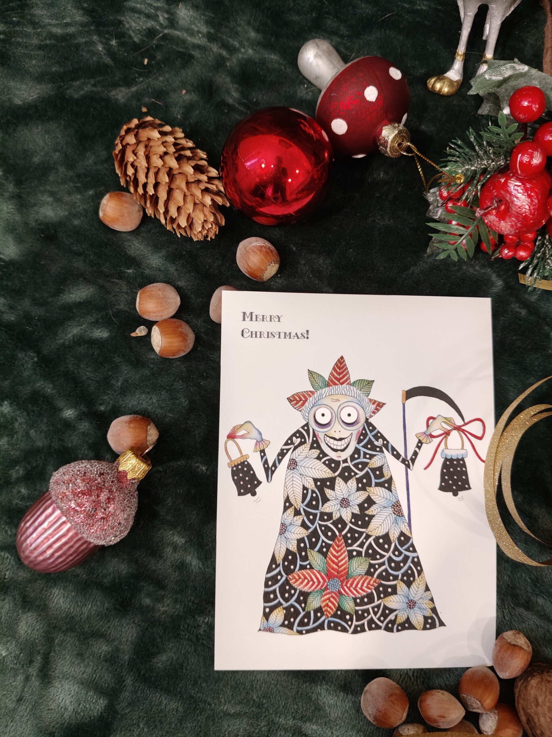 A set of "crazy" Christmas postcards - Image 11