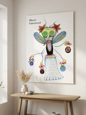 Pictures – colorful Christmas postcards prints (unframed)