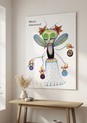 Pictures – colorful Christmas postcards prints (unframed)